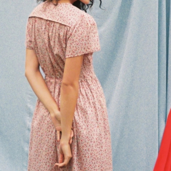 Simple Dawn Dress Maroon Calico - Picture 2 of 5